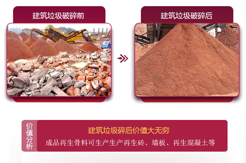 建筑垃圾破碎后利潤增長，價格大大提升