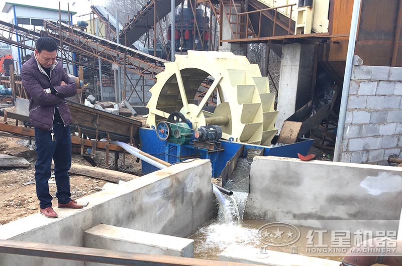 洗砂現場，建設沉淀池